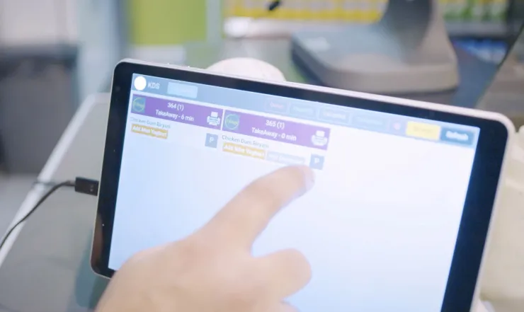 Restaurant ipad pos system KDS